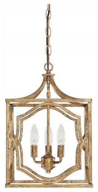 Capital Lighting Blakely 3 Light Foyer, Antique Gold