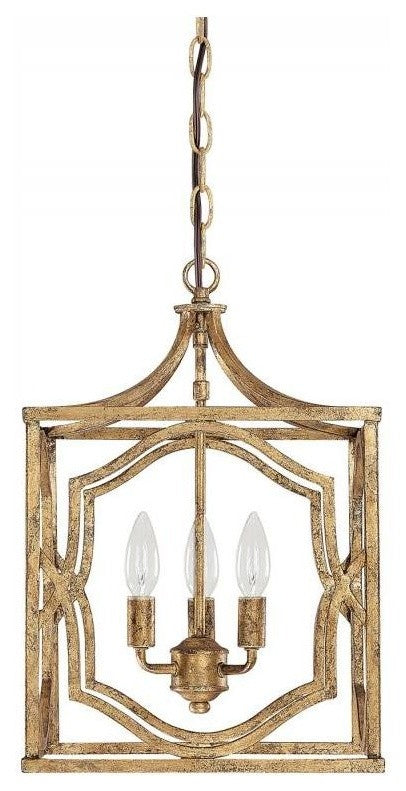 Capital Lighting Blakely 3 Light Foyer, Antique Gold