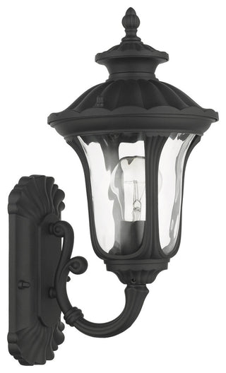 Textured Black Traditional, Victorian, Sculptural, Outdoor Wall Lantern