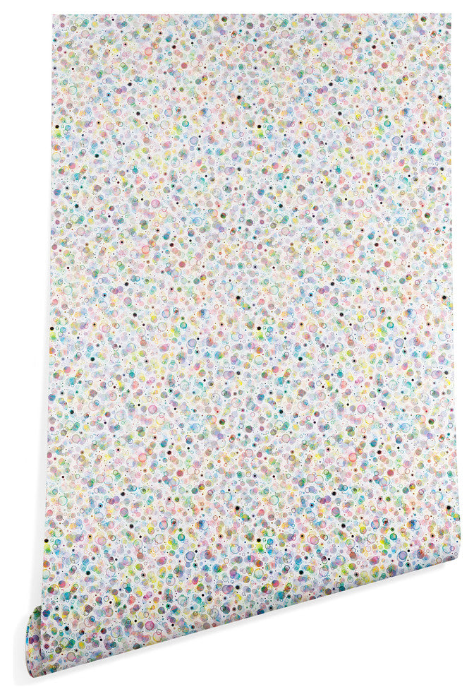 Deny Designs Ninola Design Pastel Bubbles Dream Wallpaper, Multi, 2'x8'