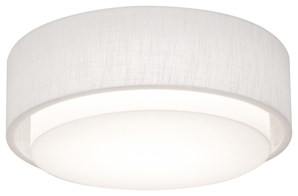 Sanibel 16'' Flush Mount, Linen White Shade