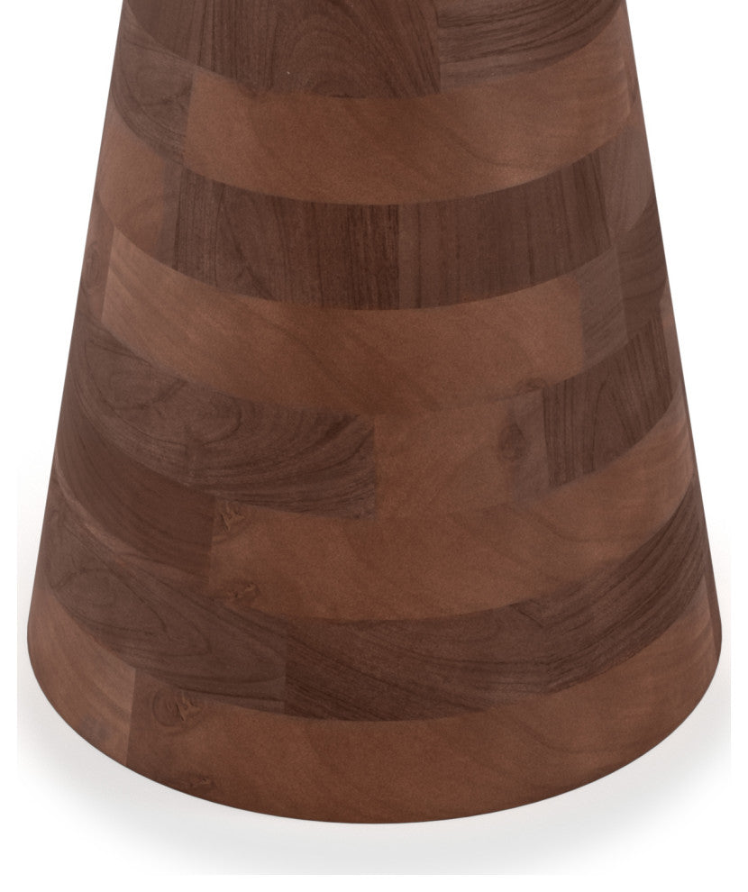 Kramer Solid Acacia Wood Side Table, Cognac