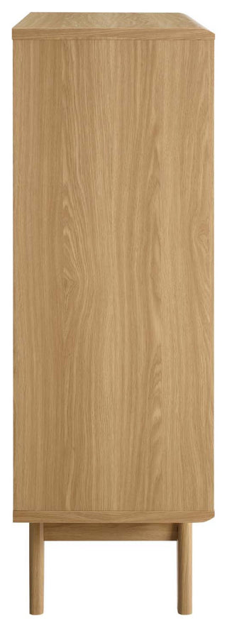 Render Three-Tier Display Storage Cabinet Stand Oak