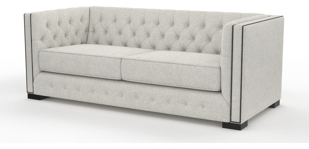 Nativa Interiors Mirel 80" Sofa, Gray, Deep Plush Depth