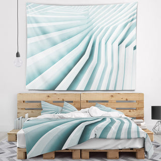 Fractal Architecture 3D Waves Contemporary Wall Tapestry, 60"x50"