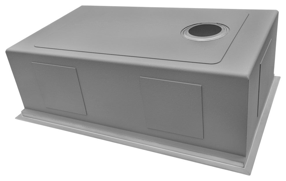Ruvati RVH8596 36 In Workstation Slope Bottom Offset Drain Undermount Sink