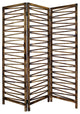 Rustic Geo Design Wood Three Panel Room Divider Screen