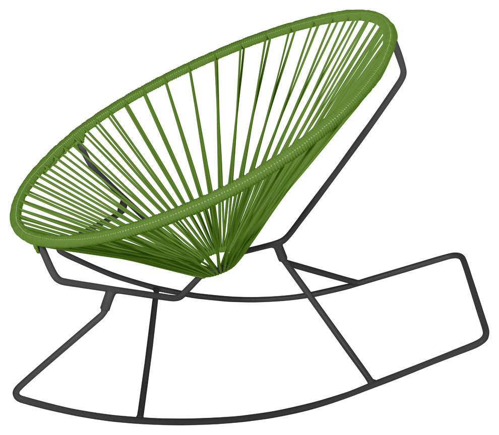 Innit Indoor/Outdoor Handmade Rocker, Cactus Weave, Black Frame