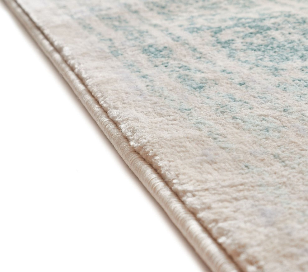 Well Woven Kensington Melange Vintage Modern Blue Area Rug, 7''10" X 10''6"