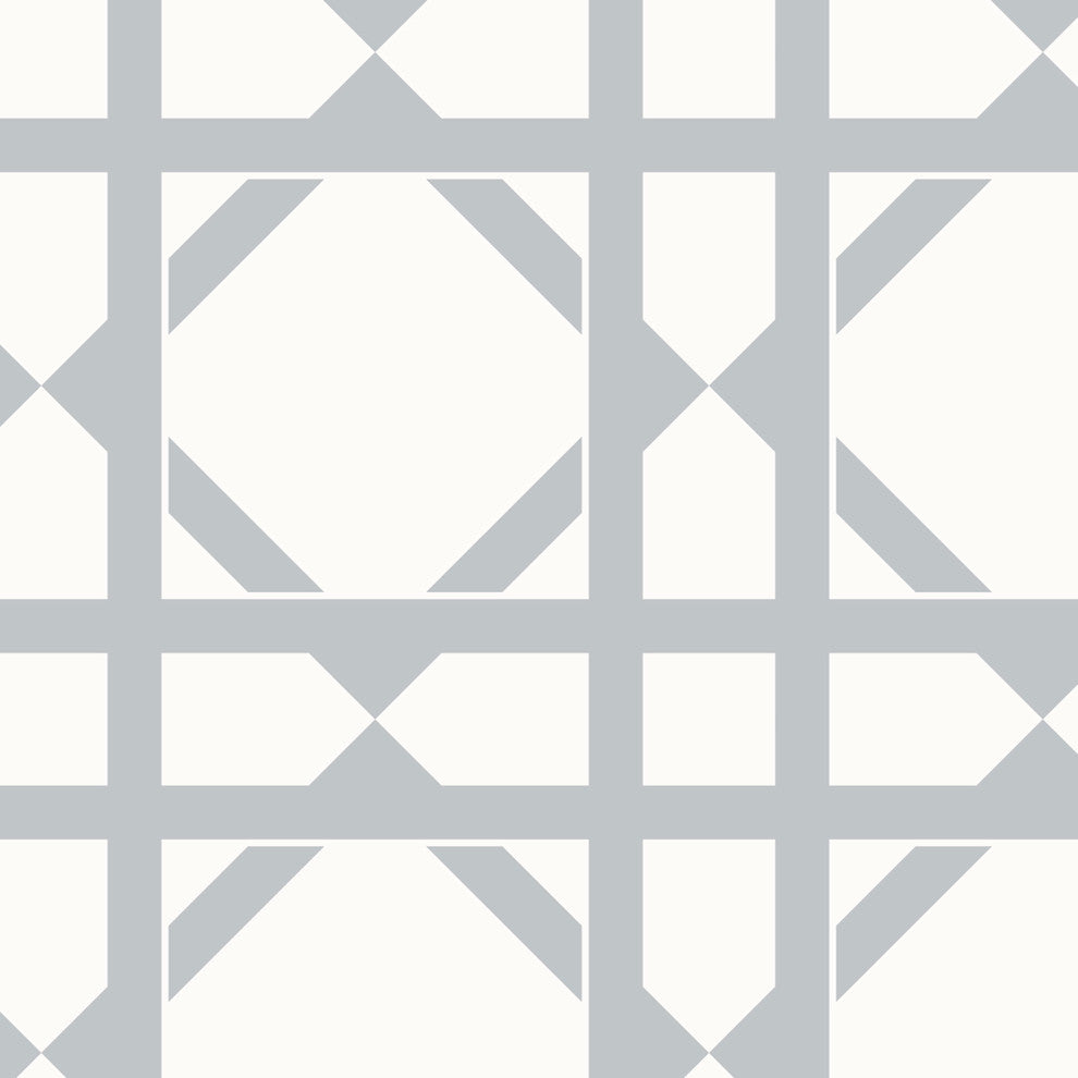 Geometric Peel and Stick Peel and Stick Vinyl Wallpaper , Grey, 24"w X 60"h