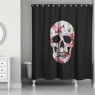 Floral Skull 71"x74" Shower Curtain