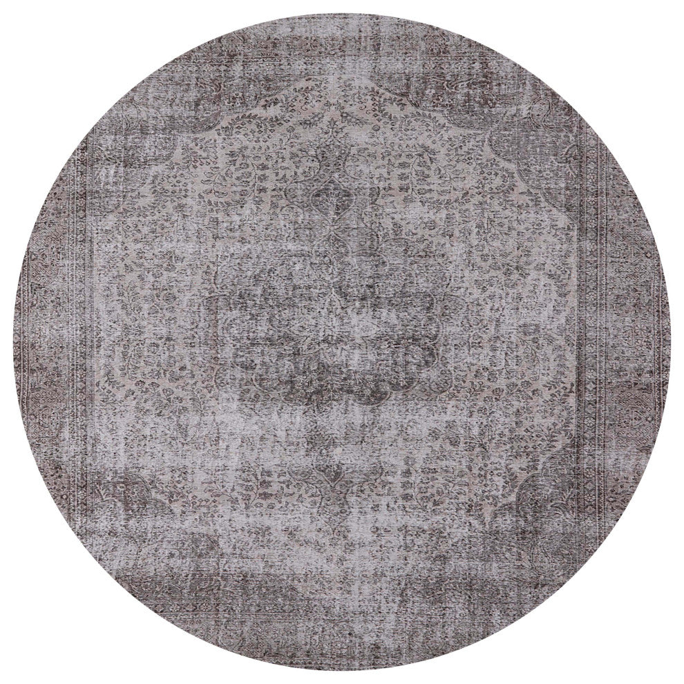 Ahgly Company Indoor Round Mid-Century Modern Area Rugs, 3' Round