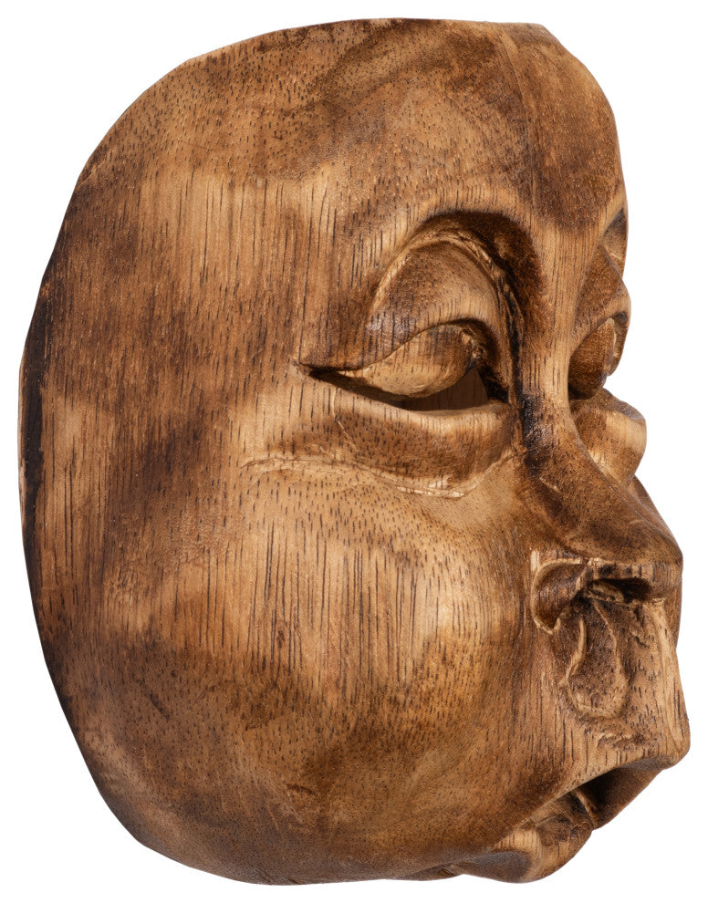 Indonesian Masks, Assorted, Gray Stone Effect