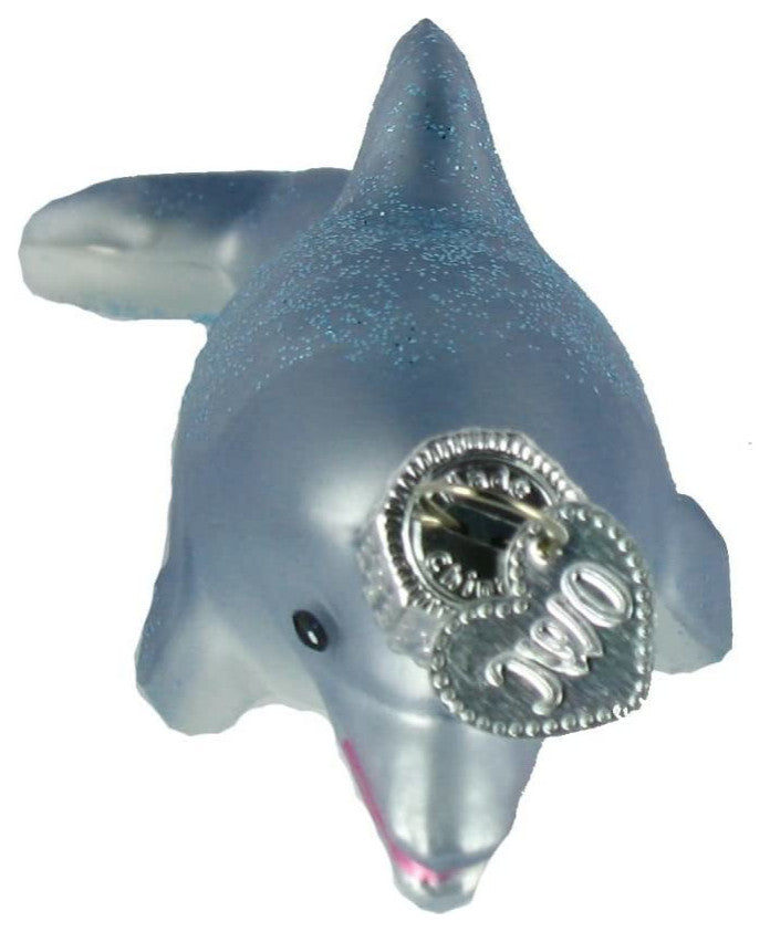 Old World Christmas 12187 Playful Dolphin Blown Glass Ornament