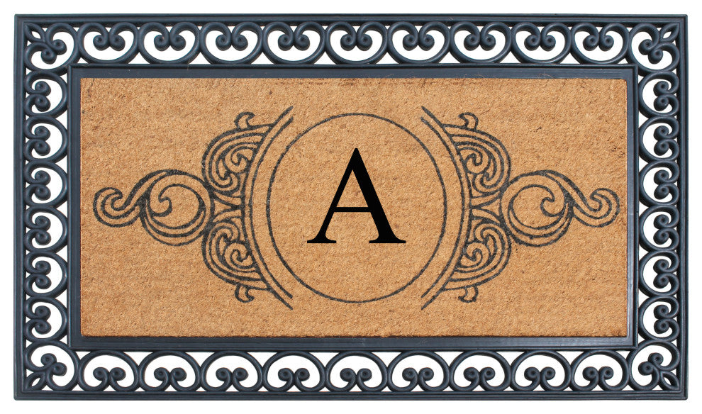 A1HC Heavy Duty Single/Double Rectangle Doormat Black/Beige, 30"x48", A