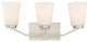 Nuvo Nome 3-Light Vanity Light Fixture, Brushed Nickel
