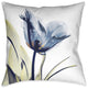 Laural Home Blue Tulip X-Ray 18" X 18" Indoor Decorative Pillow