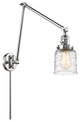 Bell Swing Arm With Switch, Polished Chrome, Deco Swirl, Deco Swirl