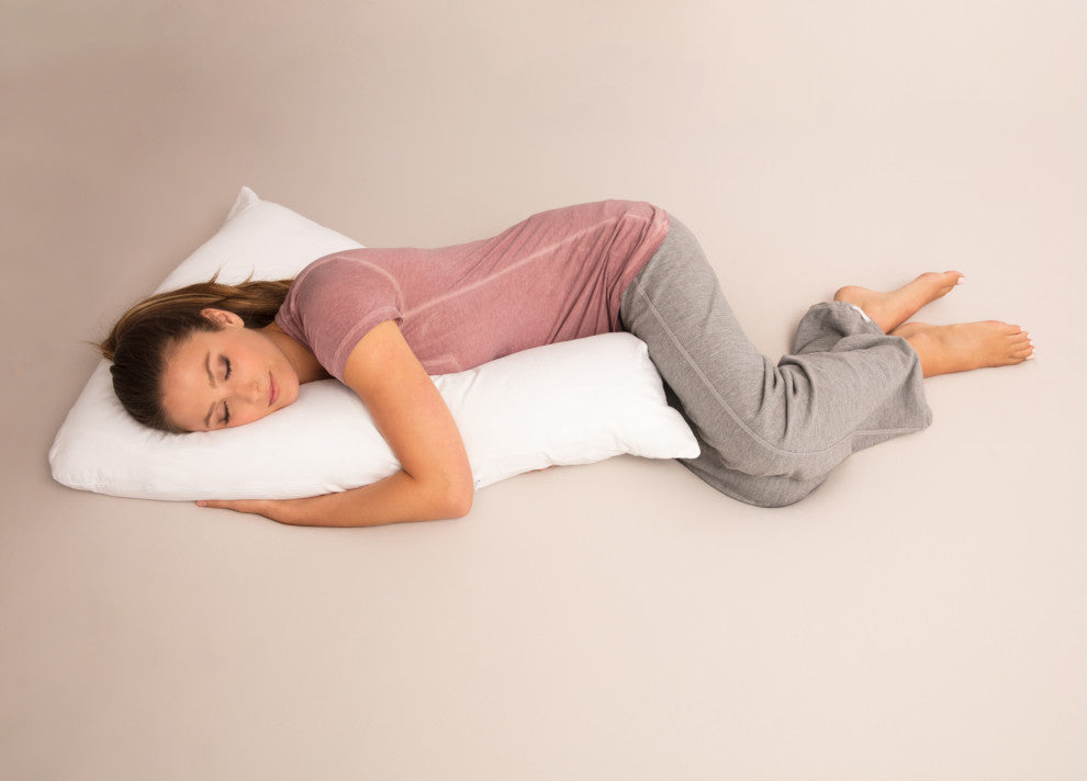 L-Shaped Body Pillow Prenatal Pregnancy Pillow Body Pillow, White