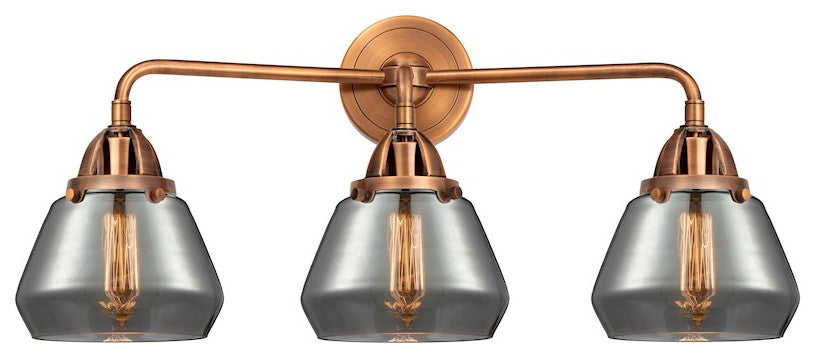 288-3W-AC-G173-LED 3 Light 24.75" Bath Vanity Light, Antique Copper
