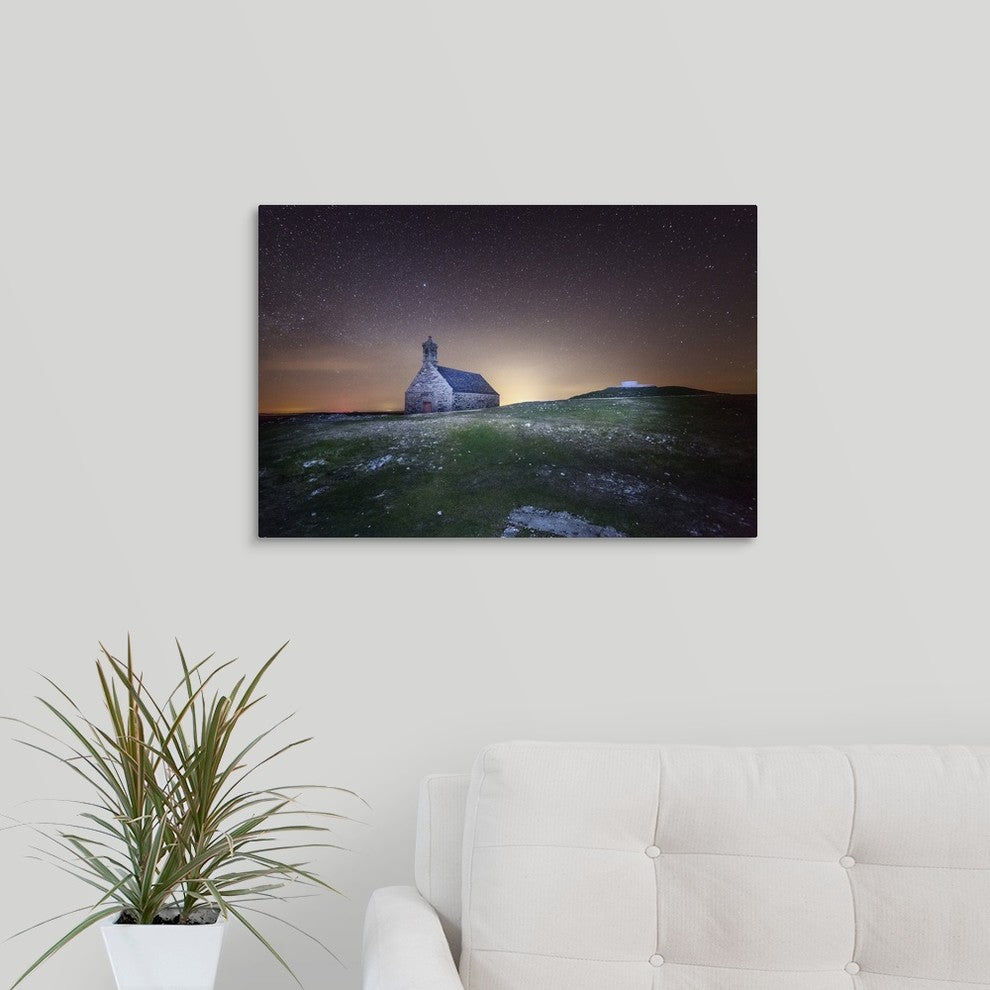 "Saint Michel de Braspart Church" Wrapped Canvas Art Print, 24"x16"x1.5"