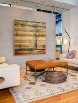 "Tree Stands Alone" Print on Natural Pine Wood, 24"x24"