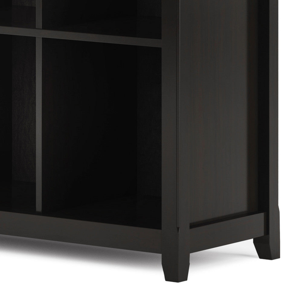 Amherst Solid Wood 12 Cube Storage Bookcase, Hickory Brown
