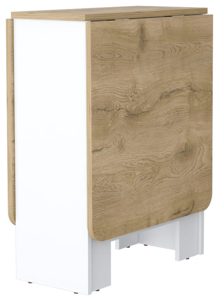 Kailua Folding Dining Table, White/Macadamia