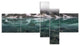Beautiful Turquoise Mountain Lake, Landscape Canvas Art, 60"x32", 5 panels