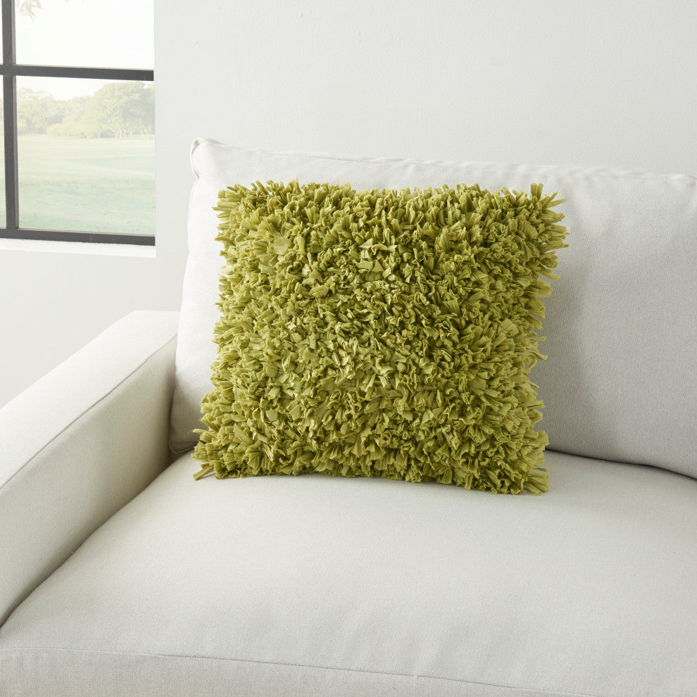 Mina Victory DL660 Throw Pillow, Lime, 17"x17"