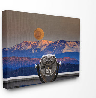 Bitcoin on the Horizon Stretched Canvas Wall Art, 24x30
