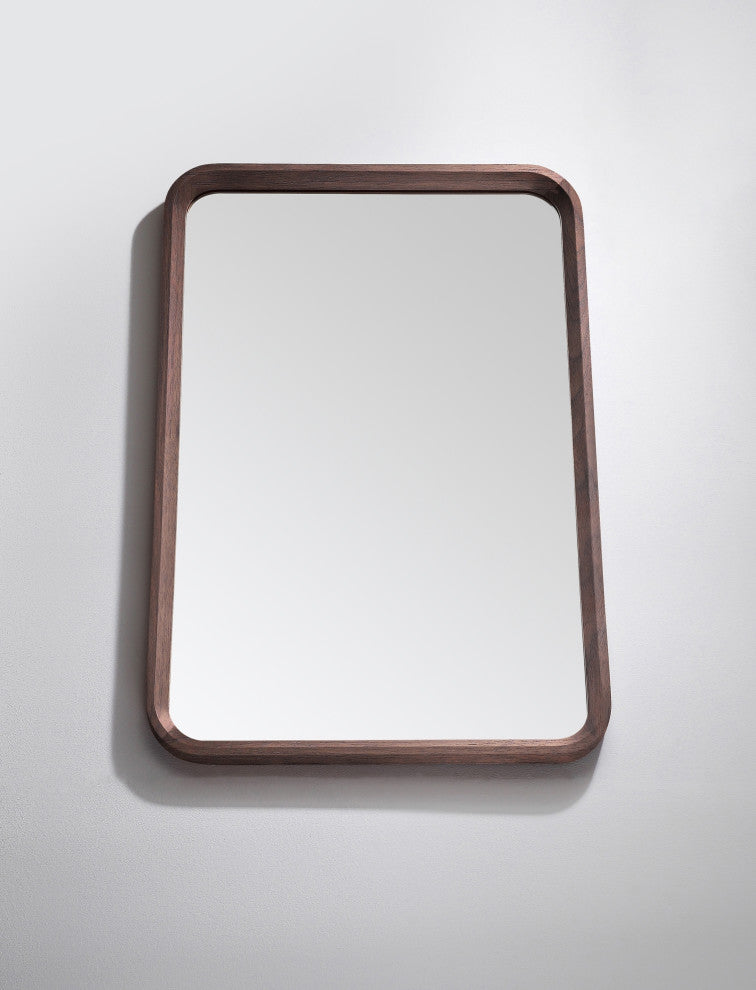 Vela Mirror, Dark Walnut, 24"