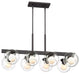 Meridian 8-Light Linear Chandelier, Satin Bronze