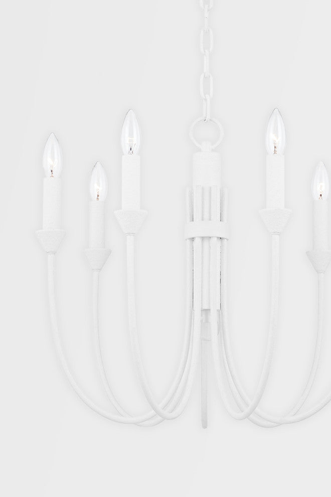 Cate 7 Light Chandelier, Gesso White