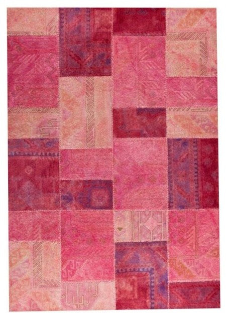 Hand Tufted Light Pink Wool Area Rug