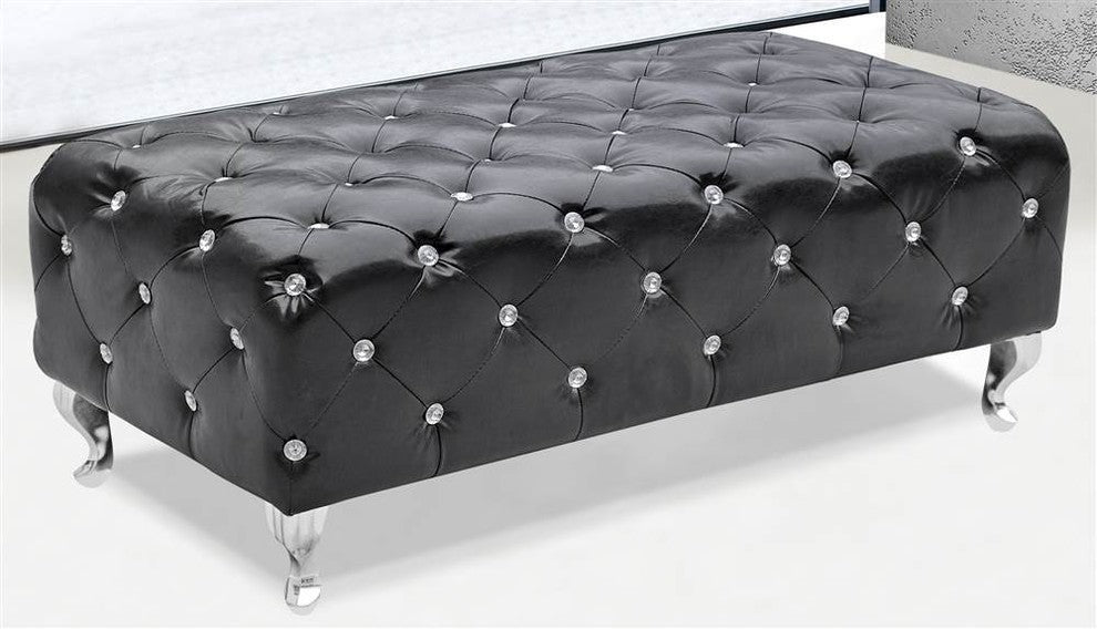 Modern Classics Tufted Bench, Black