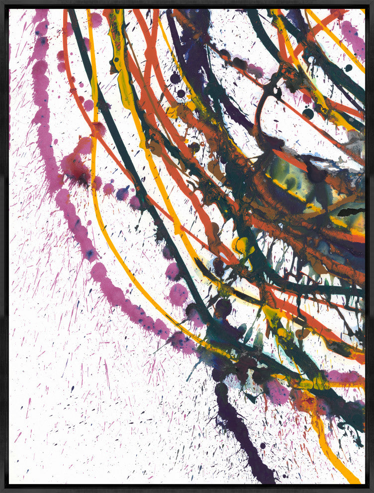 36x48 Couleurs Primaries V, Framed Artwork, Black