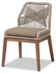 Ronnell Gray Woven Rope Mahogany Dining Side Chair