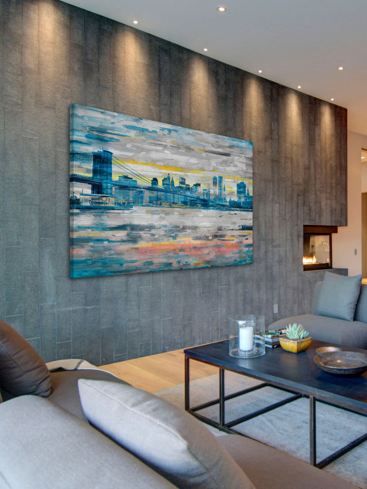 "Bridge Skyline" Print on Canvas, 60"x40"