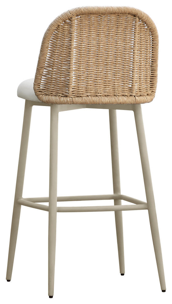 Alexa Cream Outdoor Barstool Cream