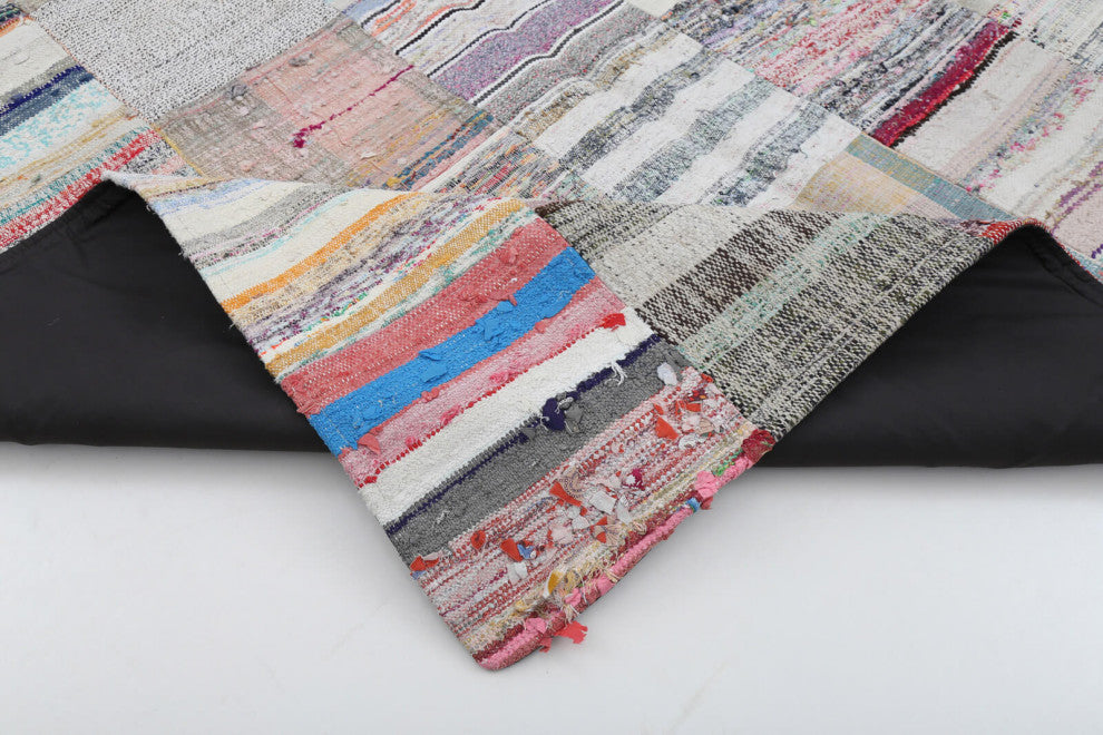 Rug N Carpet - Handmade Anatolian 6' 7'' x 9' 10'' Tribal Patchwork Kilim Rug