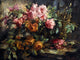 Flowers Roses Basket Tile Mural Kitchen Bathroom Wall Backsplash, 6"x8", Glossy