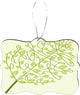Green Leaves Swirles Design Rectangle Christmas Tree Ornament