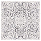 Safavieh Indoor-Outdoor Cabana Collection, CBN656 Rug, Ivory/Grey, 6'7" Square