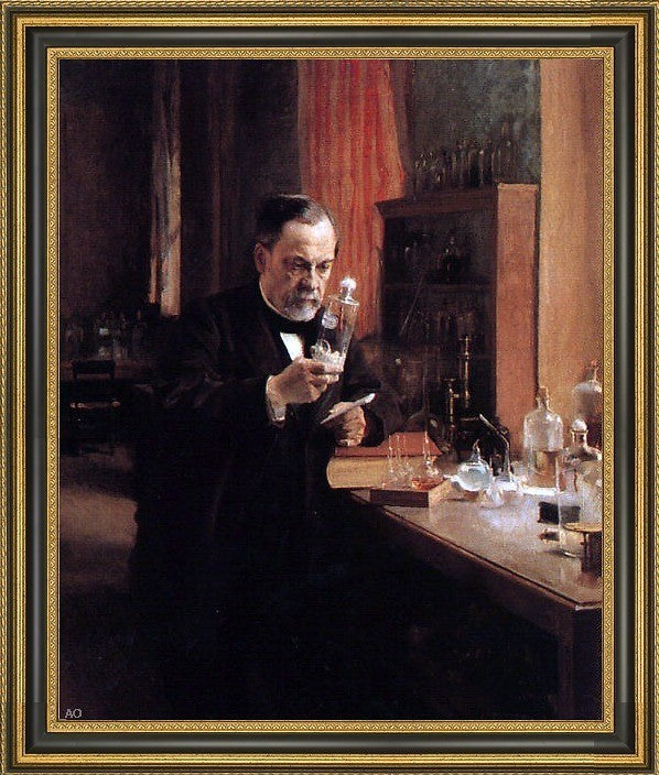Albert Edelfelt Portrait of Louis Pasteur Framed Premium Canvas Print, 16"x20"