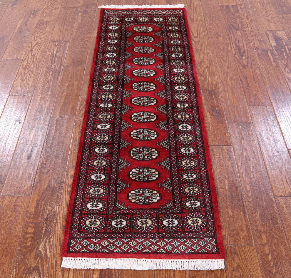 2' 0" X 5' 9" Runner Silky Bokhara Hand-Knotted Rug - Q13830
