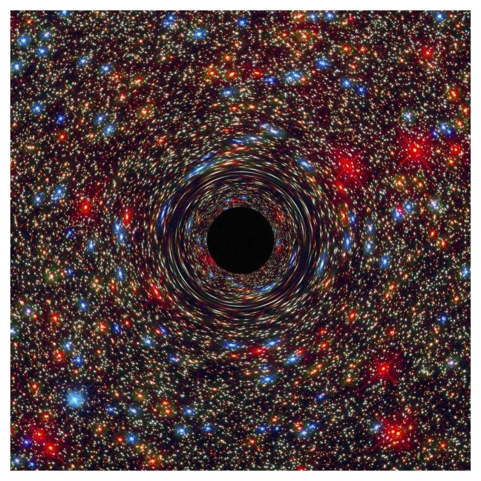 "Black Hole in NGC 1600" Digital Paper Print by NASA, 20"x20"
