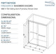 Frederick 47 in. W x 70 in. H Shower Door in Brushed Nickel with Clear Glass