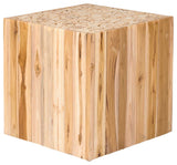 East at Main Merrill Brown Teakwood Square Accent Table