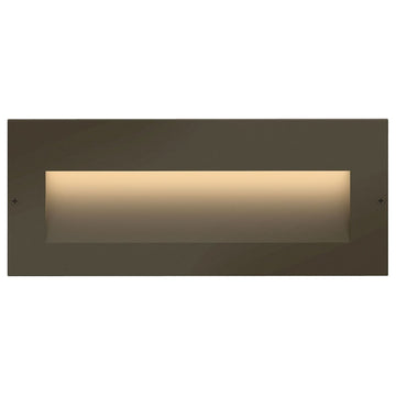 2.5W 1 LED Outdoor Step Light - 8 Inches Wide by 3.25 Inches High-Bronze Finish